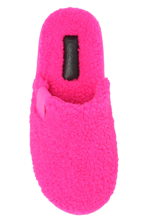 サンダル LOEWE Fluo Pink Eco Shearling Slippers Loewe Fluo Pink Eco Shearling Slippers Loewe
